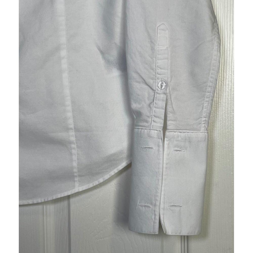 Brooks Brothers Womens White Pintuck Bib Front Stretch Button Down Shirt Size 8 - Picture 6 of 10